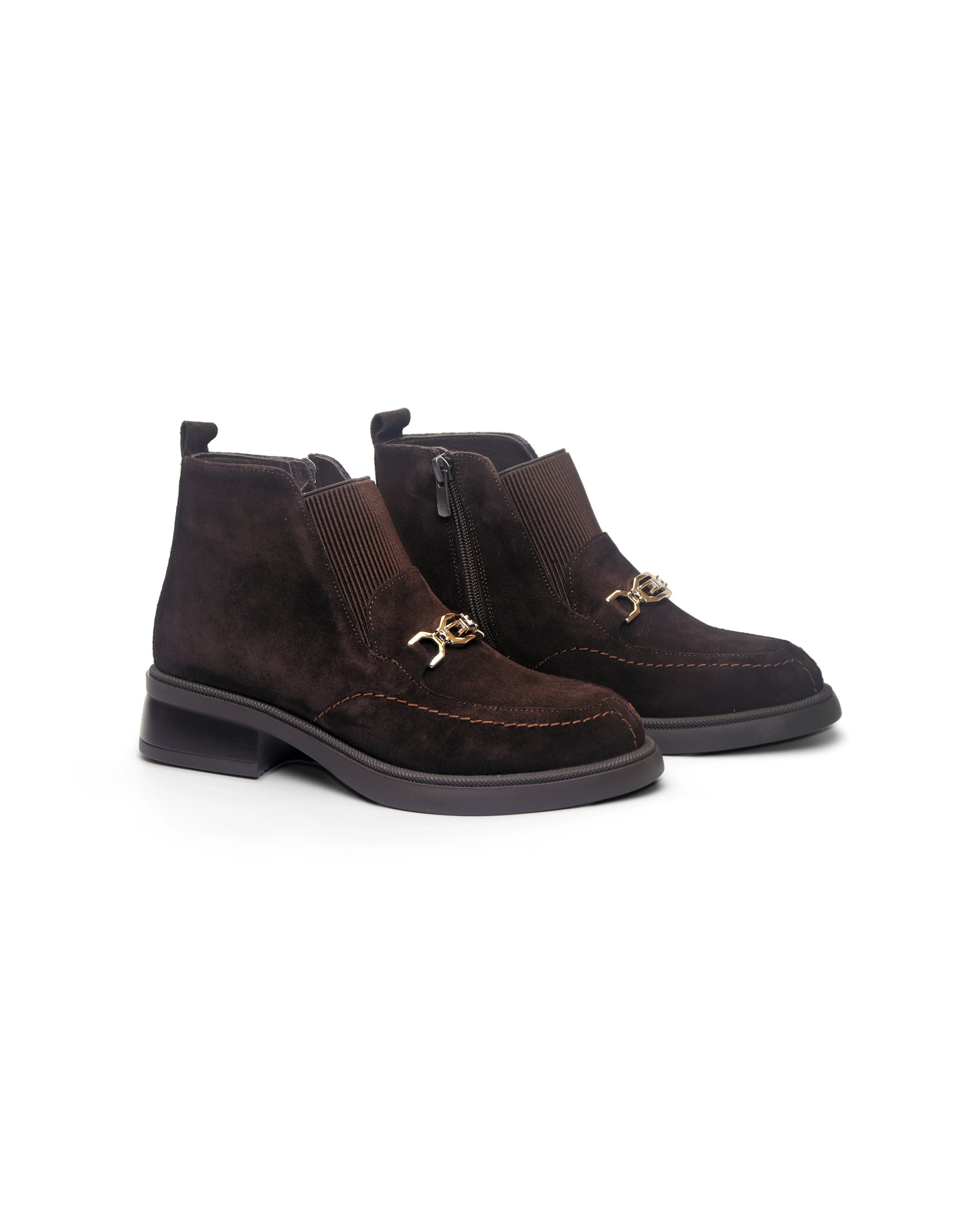 Боти от естествен велур Catena - изглед отпред